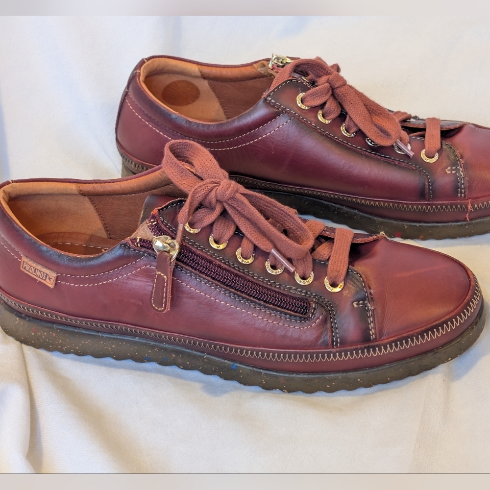 Pikolinos Mallorca Sneaker Size 40 Maroon/Burgundy - Picture 11 of 15